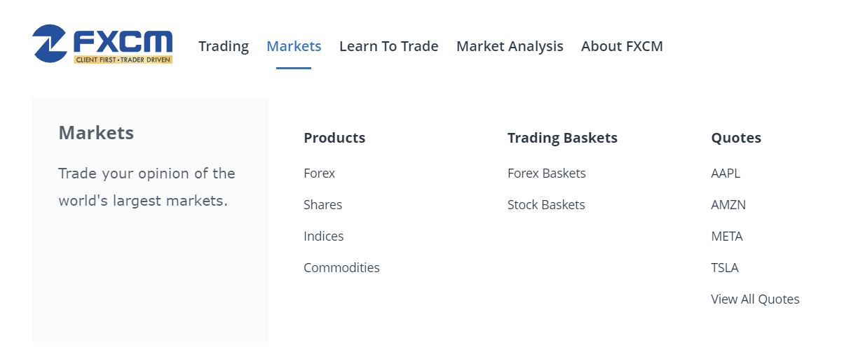 fxcm ประเภทบัญชี เทรดอะไรได้บ้าง