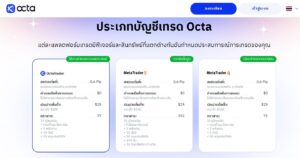 1Octafx ประเภทบัญชี มี 3 ประเภท